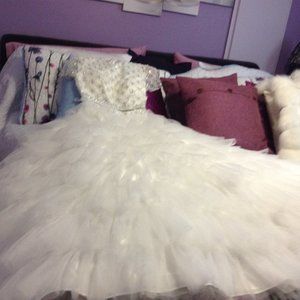2 pieces white wedding dress or Graduation dress
